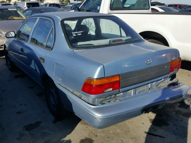 1NXAE04EXPZ050074 - 1993 TOYOTA COROLLA BLUE photo 3