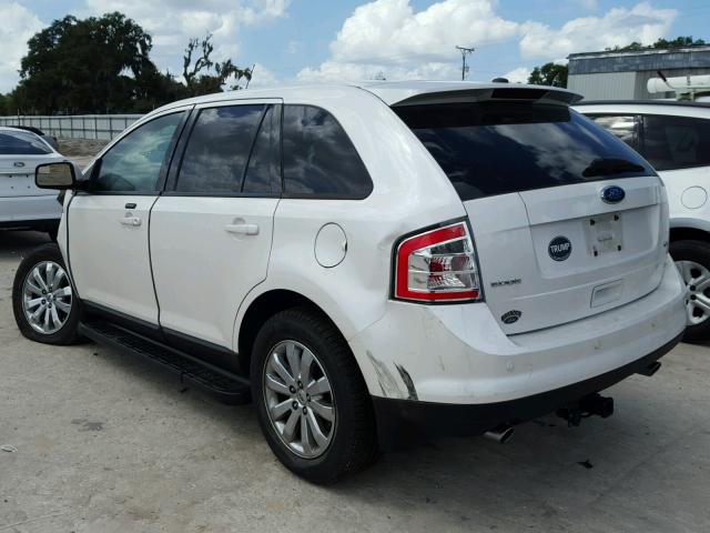 2FMDK38C99BA55856 - 2009 FORD EDGE SEL WHITE photo 3