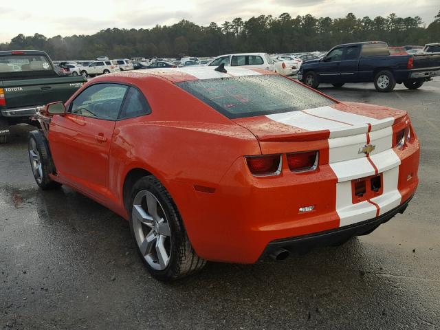 2G1FG1ED2B9111402 - 2011 CHEVROLET CAMARO LT ORANGE photo 3