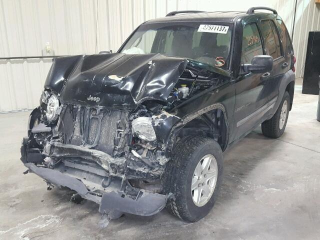 1J4GL48K42W115794 - 2002 JEEP LIBERTY SP BLACK photo 2