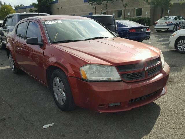 1B3LC46K48N653077 - 2008 DODGE AVENGER SE RED photo 1