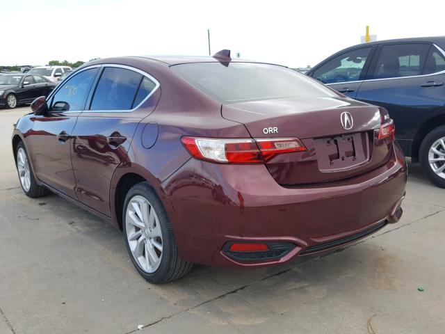 19UDE2F37GA022583 - 2016 ACURA ILX BASE BURGUNDY photo 3