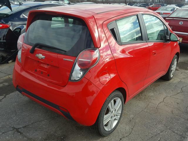 KL8CA6S96DC517468 - 2013 CHEVROLET SPARK LS RED photo 4