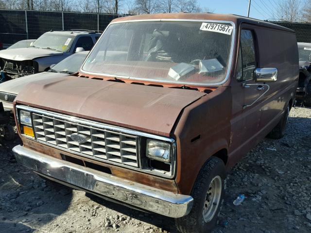 1FTEE14N0HHA48131 - 1987 FORD ECONOLINE BROWN photo 2