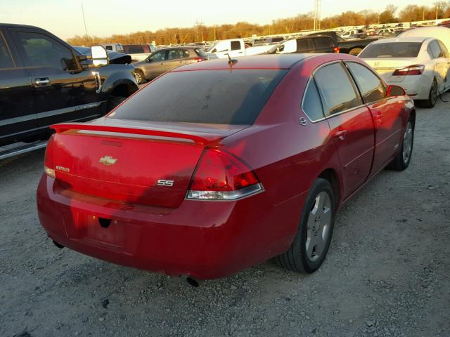 2G1WD58C079324732 - 2007 CHEVROLET IMPALA SUP RED photo 4