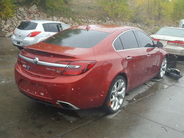 2G4GU5GX5E9320099 - 2014 BUICK REGAL GS RED photo 4