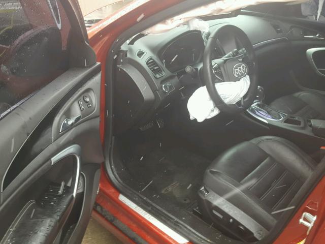 2G4GU5GX5E9320099 - 2014 BUICK REGAL GS RED photo 9