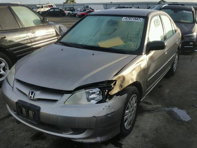 2HGES16604H593279 - 2004 HONDA CIVIC LX GOLD photo 2