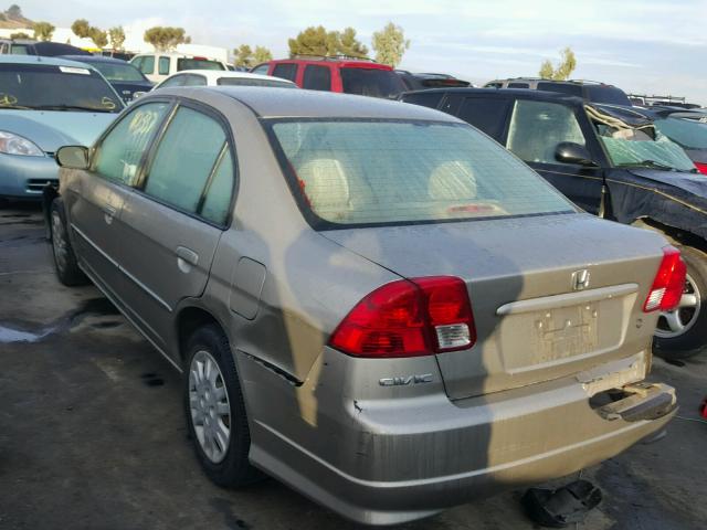 2HGES16604H593279 - 2004 HONDA CIVIC LX GOLD photo 3