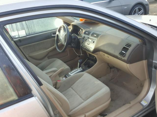 2HGES16604H593279 - 2004 HONDA CIVIC LX GOLD photo 5