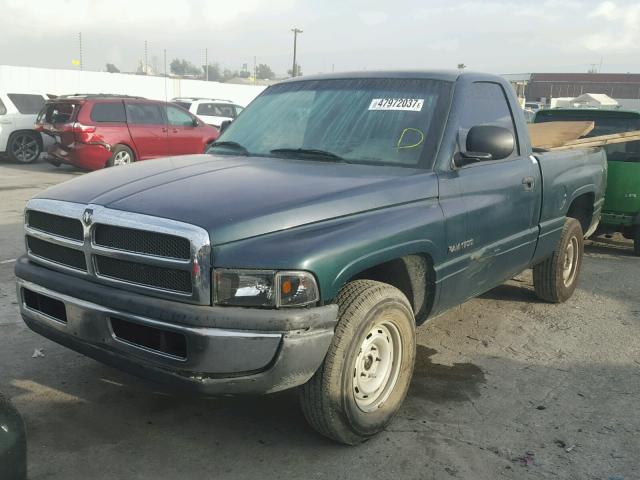 1B7HC16X61S782525 - 2001 DODGE RAM 1500 GREEN photo 2