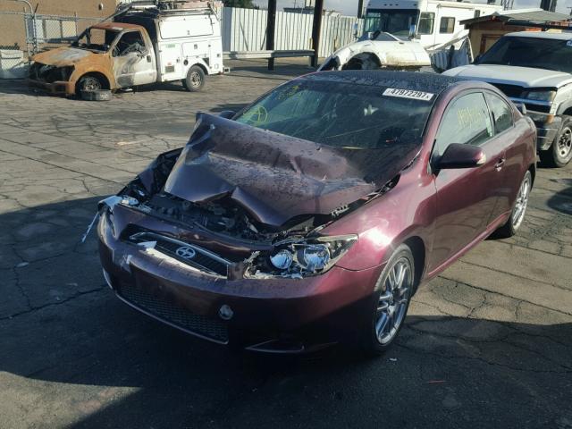 JTKDE167770193652 - 2007 TOYOTA SCION TC 勃艮第红 照片 2