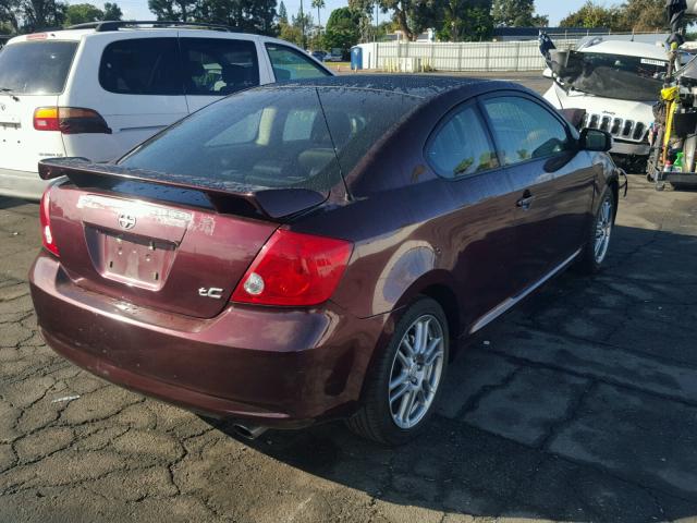 JTKDE167770193652 - 2007 TOYOTA SCION TC BURGUNDY photo 4