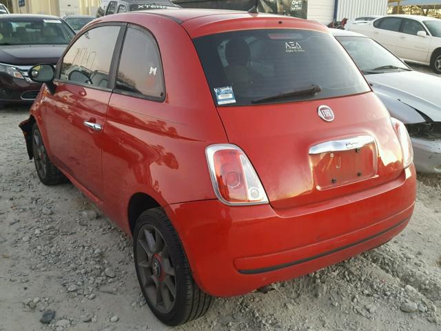 3C3CFFAR3CT110645 - 2012 FIAT 500 POP RED photo 3