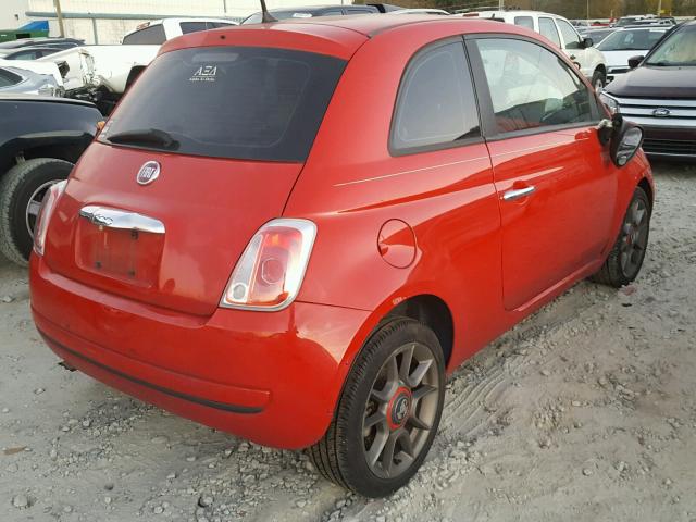 3C3CFFAR3CT110645 - 2012 FIAT 500 POP RED photo 4