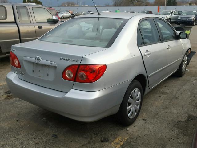 1NXBR30E28Z973876 - 2008 TOYOTA COROLLA CE SILVER photo 4