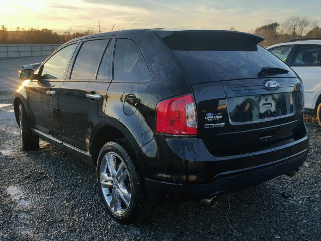 2FMDK3JC1BBB64585 - 2011 FORD EDGE SEL BLACK photo 3