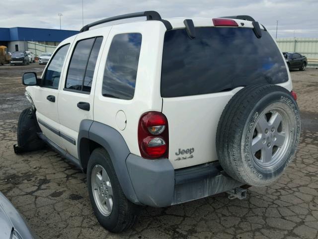 1J4GL48K15W638324 - 2005 JEEP LIBERTY SP WHITE photo 3