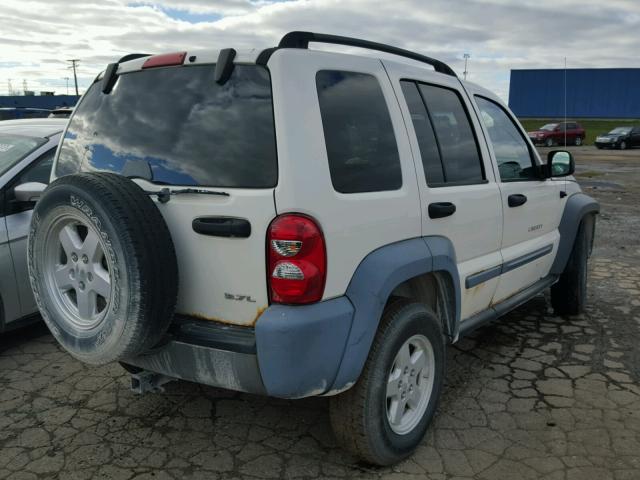 1J4GL48K15W638324 - 2005 JEEP LIBERTY SP WHITE photo 4