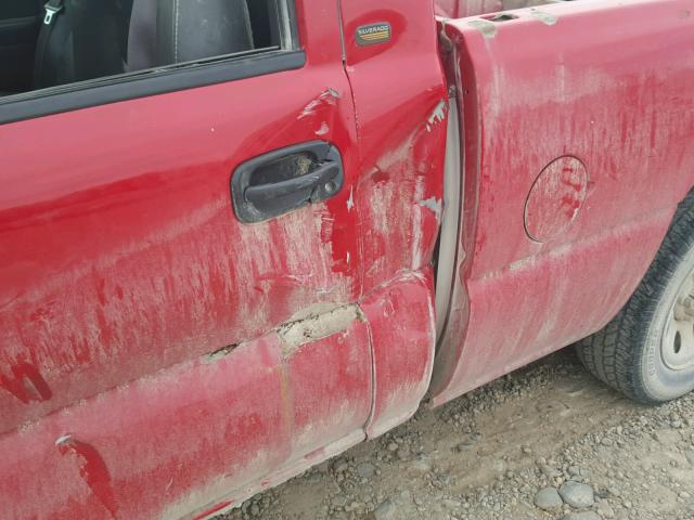 1GCEC14VX5Z254178 - 2005 CHEVROLET SILVERADO RED photo 10