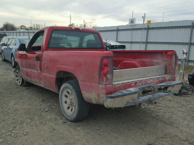 1GCEC14VX5Z254178 - 2005 CHEVROLET SILVERADO RED photo 3