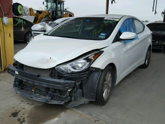 5NPDH4AE3EH501938 - 2014 HYUNDAI ELANTRA SE WHITE photo 2