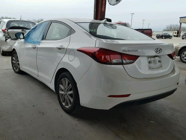 5NPDH4AE3EH501938 - 2014 HYUNDAI ELANTRA SE WHITE photo 3