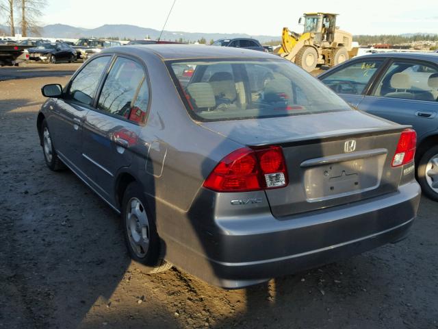 JHMES96674S012963 - 2004 HONDA CIVIC HYBR GRAY photo 3