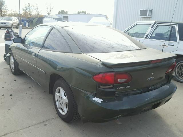 1G1JC124817337289 - 2001 CHEVROLET CAVALIER GREEN photo 3