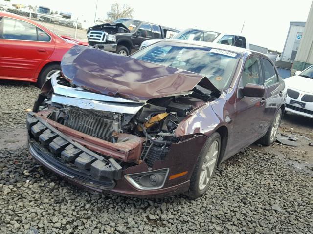 3FAHP0JA6CR219528 - 2012 FORD FUSION SEL BURGUNDY photo 2