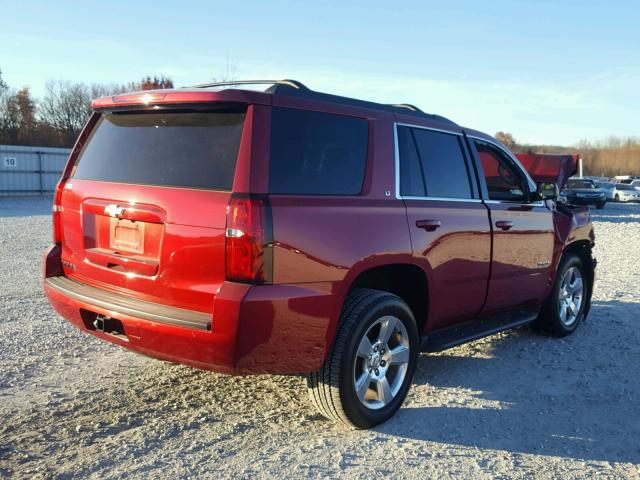 1GNSKBKC7FR627909 - 2015 CHEVROLET TAHOE K150 RED photo 4