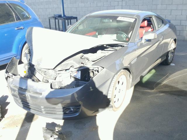 KMHHN66F47U235339 - 2007 HYUNDAI TIBURON GT GRAY photo 2