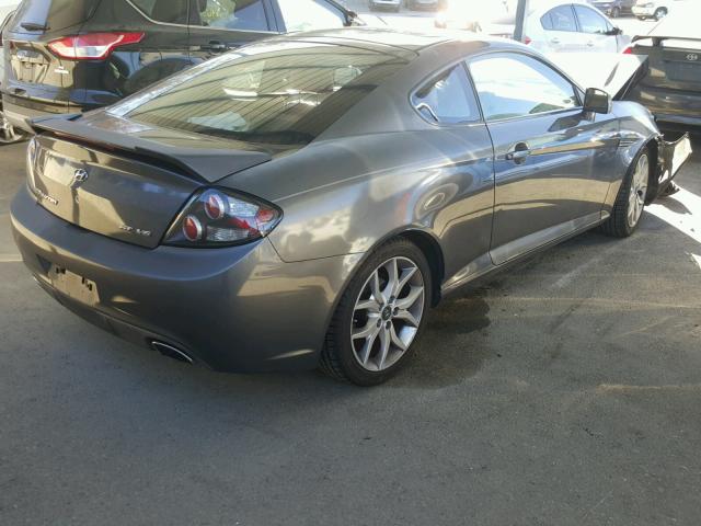 KMHHN66F47U235339 - 2007 HYUNDAI TIBURON GT GRAY photo 4