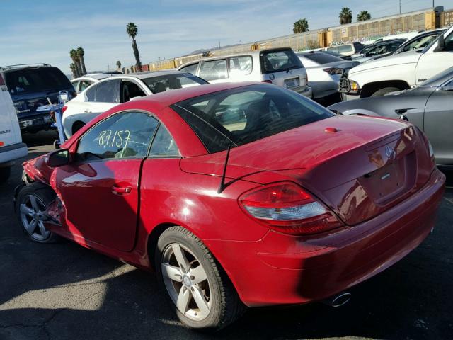 WDBWK54F88F183753 - 2008 MERCEDES-BENZ SLK 280 RED photo 3