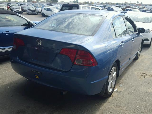 1HGFA16868L032473 - 2008 HONDA CIVIC EX BLUE photo 4