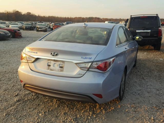 KMHEC4A49DA081114 - 2013 HYUNDAI SONATA HYB BLUE photo 4