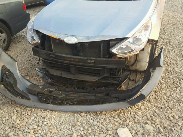 KMHEC4A49DA081114 - 2013 HYUNDAI SONATA HYB BLUE photo 9