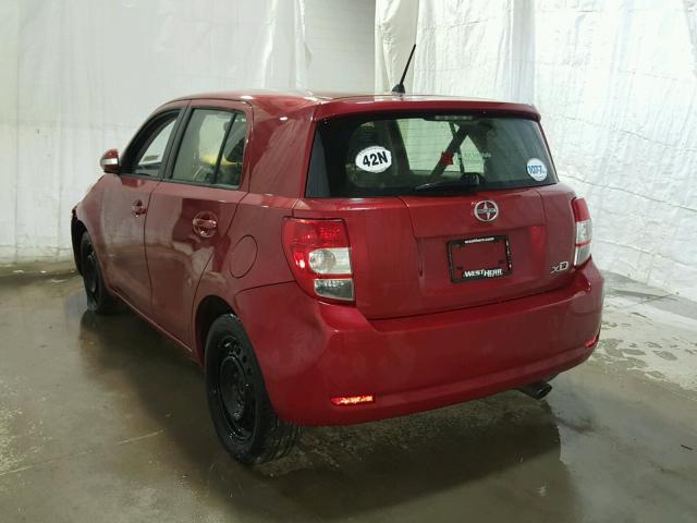 JTKKU4B40A1004168 - 2010 TOYOTA SCION XD RED photo 3