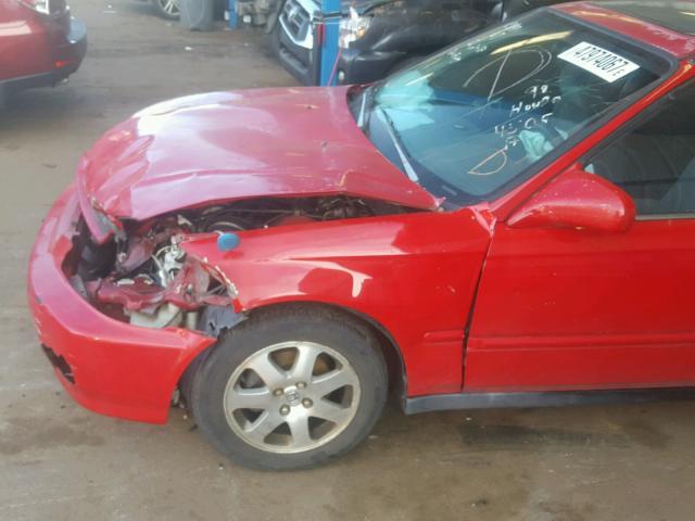 1HGEJ8149WL013776 - 1998 HONDA CIVIC EX RED photo 9