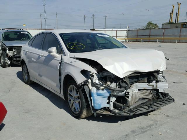 3FA6P0HR2DR385078 - 2013 FORD FUSION SE WHITE photo 1