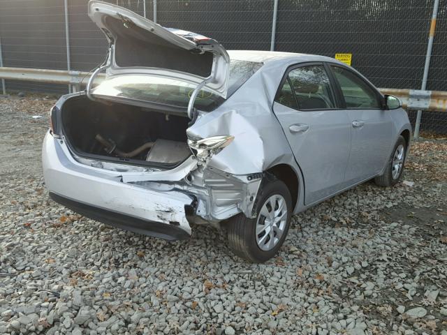 2T1BURHE4GC596831 - 2016 TOYOTA COROLLA L SILVER photo 4