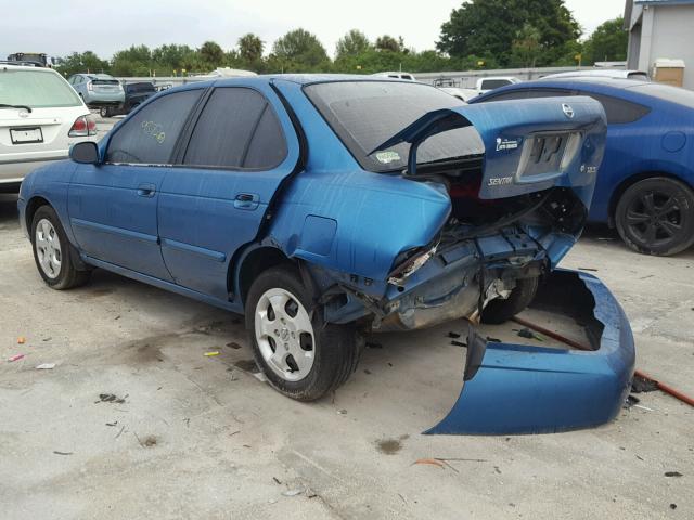 3N1CB51D34L854191 - 2004 NISSAN SENTRA 1.8 BLUE photo 3