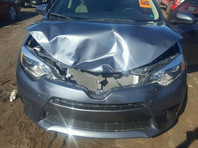 5YFBURHE4GP562629 - 2016 TOYOTA COROLLA L GRAY photo 7