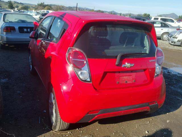 KL8CD6S90FC791596 - 2015 CHEVROLET SPARK 1LT RED photo 3