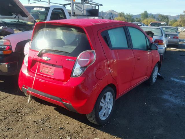 KL8CD6S90FC791596 - 2015 CHEVROLET SPARK 1LT RED photo 4