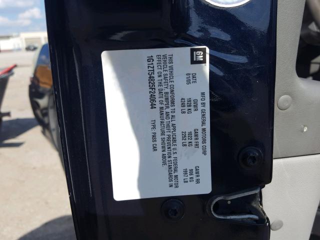 1G1ZT54825F240644 - 2005 CHEVROLET MALIBU LS Mavi foto 10