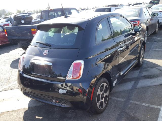 3C3CFFGE8HT543938 - 2017 FIAT 500 ELECTR BLACK photo 4