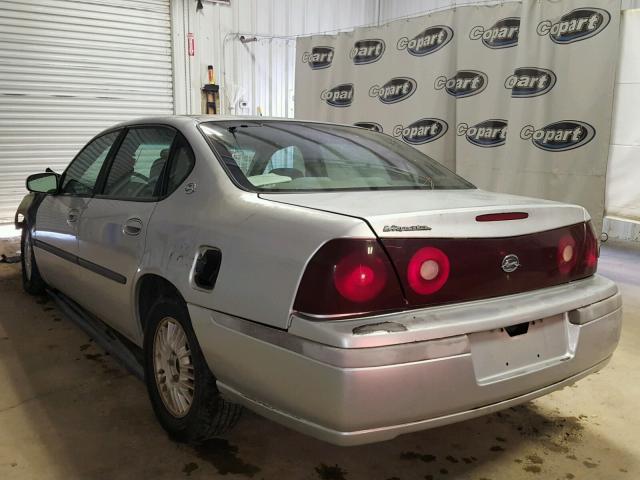 2G1WF55K019147306 - 2001 CHEVROLET IMPALA SILVER photo 3