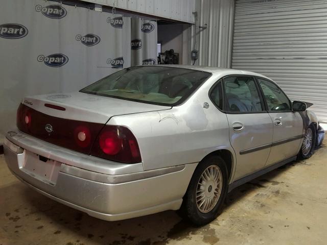 2G1WF55K019147306 - 2001 CHEVROLET IMPALA SILVER photo 4