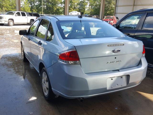 1FAHP34N88W171194 - 2008 FORD FOCUS S/SE BLUE photo 3